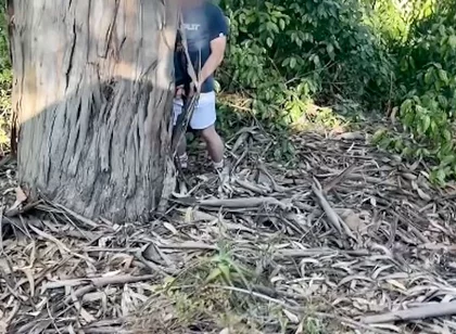 Amateur Straight Boy Caught Peeing Outdoors