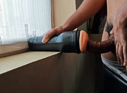 Boy Fuck the Sex Toy After Running