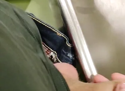 Young Skninny Boy Piss on the Train
