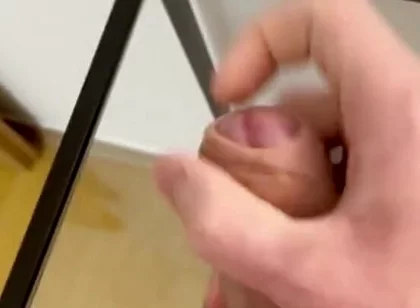 Fresh Cum on a Glass Table