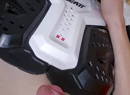 When Wear Motocross Protection, I Love Jerking off My Big Cock