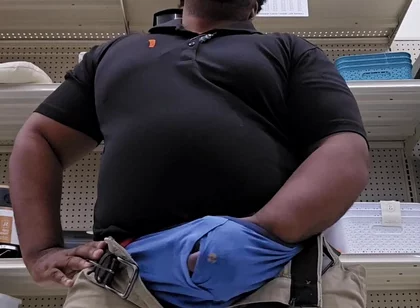 Thick Stepdaddy Cums in Public Store