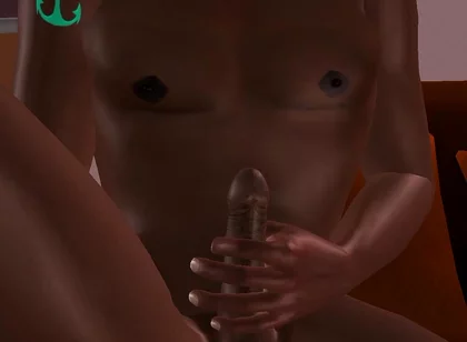 Animated 3D Gay Porn - Solo Black Man Sitting Shaking His Dick