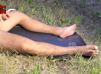 Huge Arab Alpha Brought His Big Feet, Big Cock and Balls Full to the Max