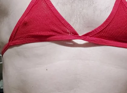 Playing in Fishnet Bra and Panties