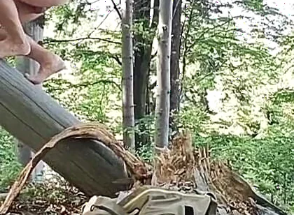 Hardcore Outdoor: Rough Handjob in Fresh Air