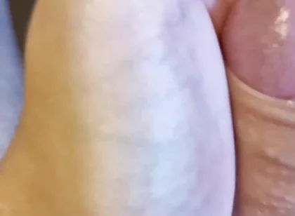 Jerking My Uncut Cock, Playing with My Foreskin and Precum