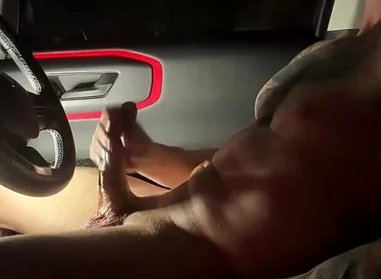 Car Masturbate and Cum