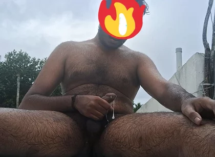 Mallu Man Nude Masturbation in Rain