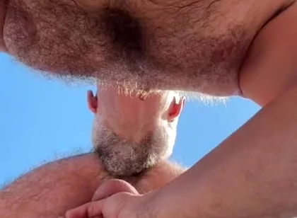 Hot Daddies Public Beach Fuck - They Stopped Traffic!
