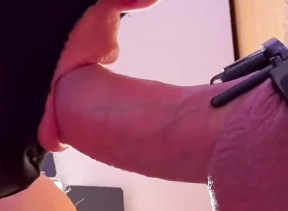 Cock in the Penis Cage I Am Allowed to Open at the Gloryhole