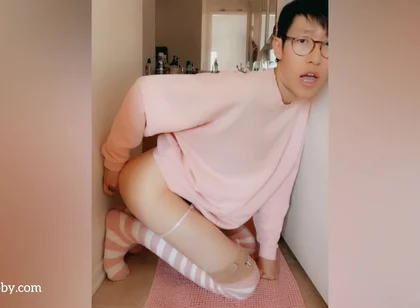 Skinny Asian Boy Loves Taking It From Behind