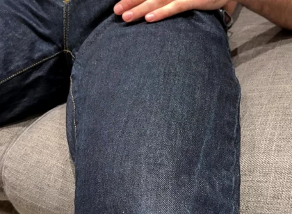 Watching Porn in Tight Jeans - Cumming on Myself