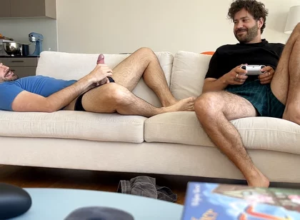Straight Buddie Helps Jerking off