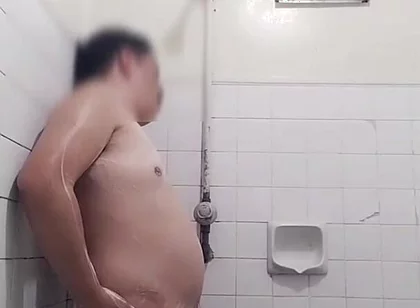 A Handsome Pinoy Masturbating Before a Shower.