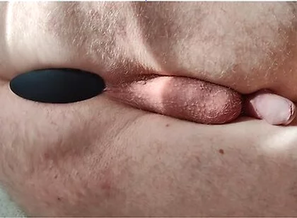 Anal Play With Silicone Butt Plug
