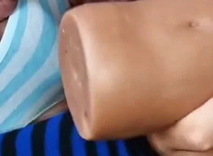 Femboy's Pussy Holes Filled with Cum From Two Huge Cocks