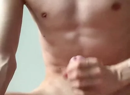 Skinny Twink Cum Whilst Kneeling