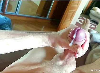 Huge Uncut White Dick Cums Tons Of Cum