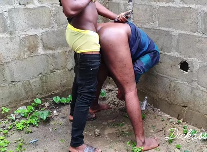 Twerking Ebony Bitch Got It Hard From the Back