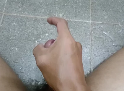 Ind Boy in Bathroom