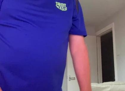My Blue Football Shirt with Stocking on