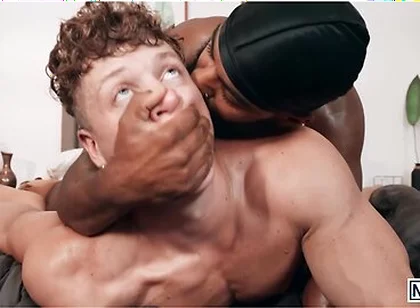 Bearded Stud Shadow Bites Felix Foxs Neck Before Putting Him On His Knees To Fuck His Face