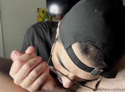 Getting Huge Cumshot in Mouth From My Friend Big Dick