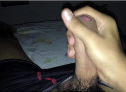 Twink Jerks Off, Cums On His Cock