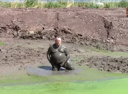 Mud Bath in Dark, Creamy Pond Mud