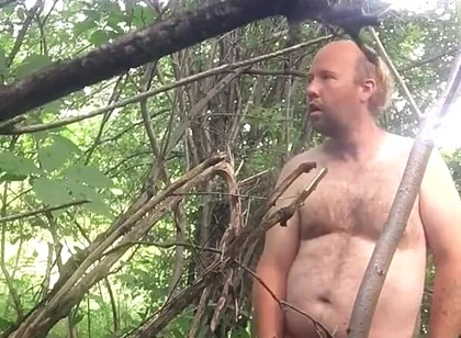 Outside Being Wild Jerking off