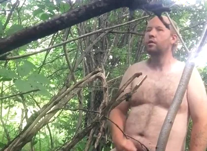 Outside Being Wild Jerking off