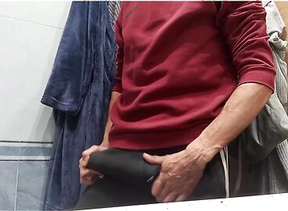 Getting Dressed After Coming Out Of The Shower, I Went To The Street With A Hard Cock And No Underwe