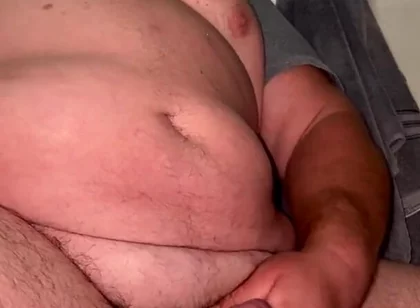 Bear Smoking and Stroking on the Toilet
