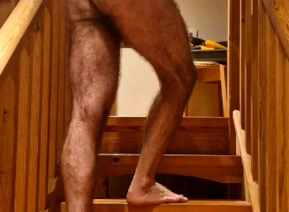 Hairy Walk up Stairs