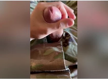 Soldier Relaxing On A Friday - Of Course It Will Involve Jerking Off My Throbbing Cock In My Uniform