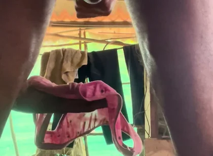 Indian Skinny Boy, Masturbate, Pink, Panty, and Cum Lord
