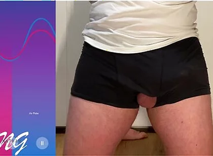 Huge Hands Free Postate Orgasm Cumshot In Underwear