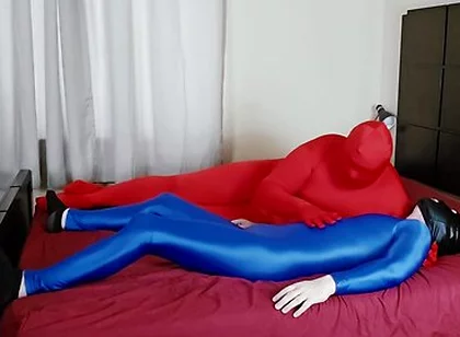 Gay Spandex Frotting And Rubbing In Zentai Catsuits
