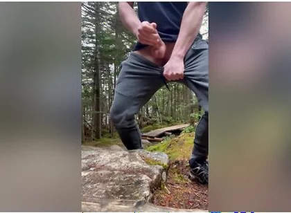Jerking Off On Public Hiking Trail