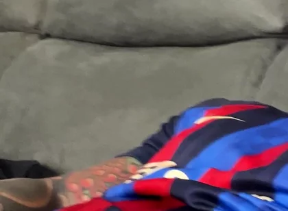 Handsome Spaniard Jerks off in the Barça Shirt