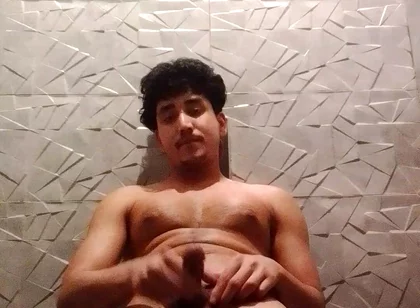 A Bad Boy Gives It His All When He Gets Into the Toilet and Masturbates, Getting His Hard Cock Hard