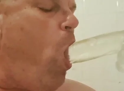 The Slut Is Clearly Addicted to Dildo Sucking