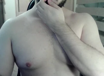Muscular Jock Flexes His Muscles on Can