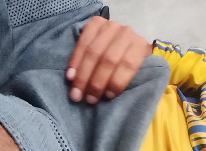 Man Gets Hot and Masturbates Under His Clothes