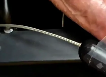 Vibrator on Dick Head Laying on Bench Press Orgasm