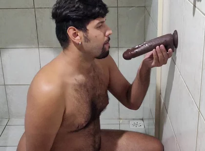 Trying the First Dildo I Got From a Client - Deep Gagging & Drooling Mess