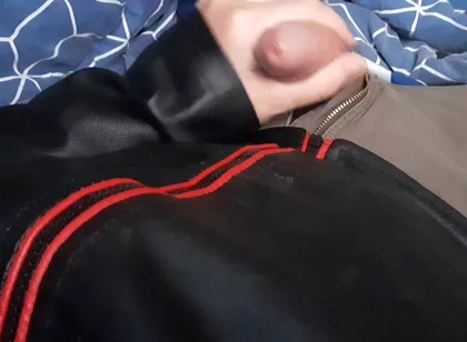 Edging in Red and Black Leather Jacket