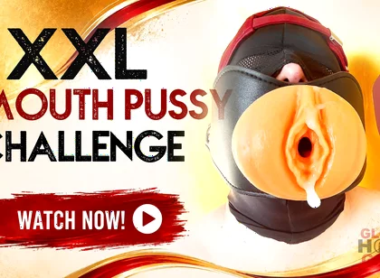 A Really Big Xxl Cock Penetrates Through the Mouth Gag Into My Mouth Pussy