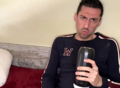 Hot Stepdaddy Showing off Big Cock and Playing with Vibrator